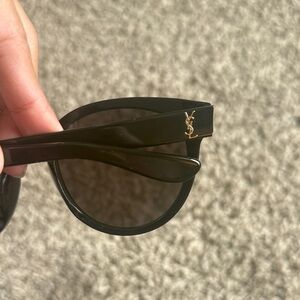Yves Saint Laurent sunglasses and Classic Black Leather Case